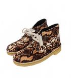 クラークス clarks Desert Boot デザートブーツ シューズ タンスネークプリント ハラコ UK3.5 22.5cm ベージュ