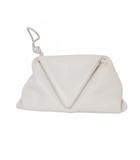 ボッテガヴェネタ BOTTEGA VENETA TRIANGLE CLUTCH BAG トライアングル クラッチバッグ レザー 白 ホワイト
