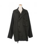 ワイズ Y's ヨウジヤマモト 21AW ウール リネン オーバーサイズ ジャケット 2 チャコールグレー YX-J12-804