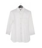 ユニオンステーション UNION STATION フレンチリネン 七分袖 シャツ M 白 ホワイト