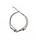 22SS ダブルクロス モチーフ チェーン ブレスレット M シルバー S82AR0002 F124