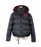 コーチ COACH ダウンジャケット フード付き リバーシブル 赤チェック Lサイズ ブラック 黒 レッド 赤