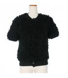 コムデギャルソン COMME des GARCONS カーディガン 半袖 フリンジ Sサイズ ブラック 黒 GI-N011 AD2011