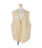 バックジップ ベスト ジレ オーバーサイズ 32 ベージュ FN-WN-SUIT000161