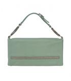 ファビアナフィリッピ FABIANA FILIPPI レザーハンドバッグ クラッチバッグ ビーズ装飾 ライトブルー 水色