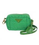 CRYSPY NYLON ナイロン 三角プレート ショルダーバッグ グリーン 緑 BP0172