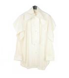 ヨウジヤマモトプールオム YOHJI YAMAMOTO POUR HOMME 98SS ケープシャツ コットン ビッグカラー Mサイズ ホワイト 白 HJ-B21-017