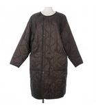 ハイク HYKE ナイロン キルティングコート ロング丈 S 茶 ブラウン 202-17247 033