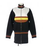 プランシー PLAN C ワイドリブトラックジャケット ジップアップワンピース Mサイズ ブラック 黒 ホワイト 白 ブラウン 茶