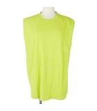 ノースリーブカットソー クルーネック サイズM ライトグリーン 黄緑