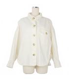 エンフォルド ENFOLD シャツジャケット コットン 長袖 サイズ36 ホワイト 白 300ES230-0620