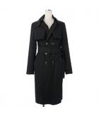 リミフゥ LIMI feu トレンチコート アームボタン 袖レイヤード S 黒 ブラック LU-C02-005