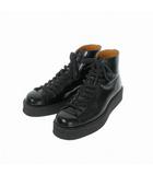 ヨウジヤマモト YOHJI YAMAMOTO REGULATION レザー10ホールデミブーツ 靴 2 ブラック 黒 HG-E53-764-1