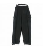 チノ CINOH DOUBLE CLOTH WORK PANTS ダブルクロスワークパンツ カーゴスラックス 38 ブラック 黒 23WPT001
