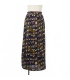 プリーツプリーズ PLEATS PLEASE イッセイミヤケ 総柄 ロングスカート ウエストゴム 1 マルチカラー PP14-JG446