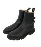 セリーヌ CELINE マーガレット ダブルバックル チェルシーブーツ ショートブーツ 36 黒 ブラック