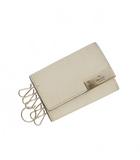 グッチ GUCCI シマ 6連 キーケース アイボリー 白