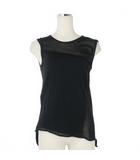 ノースリーブカットソー タンクトップ 無地 サイズ2 ブラック 黒 YG-B03-022