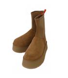 アグ UGG クラシックディッパー ムートン ショートブーツ プラットフォーム 厚底 26cm ブラウン 茶