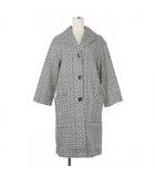 Sマックスマーラ 'S Max Mara letizia プリント オーバーコート 40 ネイビー ホワイト 紺 白