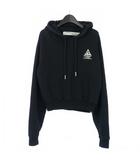 オフホワイト OFF WHITE 19SS プルオーバーパーカー フーディ ロゴ バックプリント コットン Sサイズ ブラック 黒 OWBB016R19003043