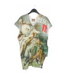 ヴィヴィアンウエストウッド Vivienne Westwood andreas kronthaler バックステージ スクエア Tシャツ Vネック フレンチスリーブ マルチカラー