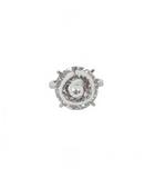 エムエムシックス メゾンマルジェラ MM6 Maison Margiela クリスタル ロゴリング ストーン ビジュー 真鍮 シルバー SM7UQ0087