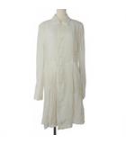 ローブドシャンブル robe de chambre コムデギャルソン COMME des GARÇONS AD1998 シースルー ガウン シャツワンピース ロング丈 L 白 ホワイト RC-10001L