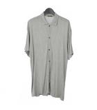 ワイズフォーメン Y's for men ニットシャツ 半袖 無地 レーヨン フリーサイズ グレー MD-T28-201