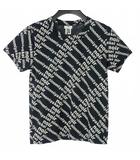 ノワールケイニノミヤ  kei ninomiya コムデギャルソン 22SS 総ロゴ Tシャツ カットソー 半袖 丸首 コットン XS 黒 ブラック 3I-T004