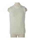 トリココムデギャルソン tricot COMME des GARCONS 90-00's ニットベスト セーター ノースリーブ 無地 ホワイト 白 TN-100040