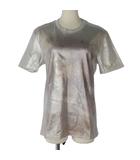 メゾンマルジェラ Maison Margiela 14AW メタリック モナリザ プリント Tシャツ カットソー 半袖 XS 銀 シルバー S31GC0414