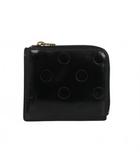 コムデギャルソン COMME des GARCONS POLKA DOTS EMBOSSED ボルカドット エンボス コンパクトウォレット 財布 黒 ブラック SA3100NE