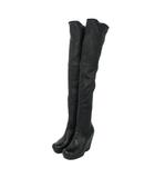 リックオウエンス Rick Owens ロングブーツ ニーハイ レザー 36 黒 ブラック