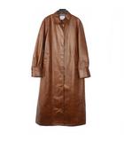アメリヴィンテージ Ameri VINTAGE 23AW CRASH FAKE LEATHER COAT フェイクレザーコート ロング丈 M 茶 ブラウン