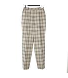 バーバリーゴルフ BURBERRY GOLF ノバチェック ウール パンツ センタープレス ゴムウエスト 11 ベージュ