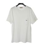 メゾンキツネ MAISON KITSUNE キツネワッペンTシャツ コットン 半袖 丸首 M 白 ホワイト No.KMM-2800-A