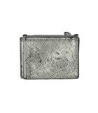 メゾンマルジェラ Maison Margiela 2022 ブロークンミラー マネークリップ クラックレザー 二つ折り財布 銀 シルバー SA1UI0024 P5018 H7730