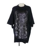 14SS スパンコール Tシャツ カットソー 半袖 オーバーサイズ 36 黒 ブラック S51CT0553