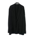 バレンシアガ BALENCIAGA UNISEX フレアスリーブ オーバーサイズ ジャケット シングルブレスト L 黒 ブラック 794436