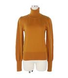 エムエムシックス メゾンマルジェラ MM6 Maison Margiela エルボーパッチ ハイネックニット セーター 長袖 M 茶 ブラウン S52HA0119