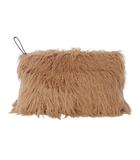 ドリスヴァンノッテン DRIES VAN NOTEN ファー クラッチバッグ スクエア オケージョン ベージュ