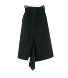 サカイ sacai 変形スカート ナイロンポケット ロング ゴムウエスト 1 黒 ブラック 19-04705