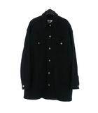 エムエムシックス メゾンマルジェラ MM6 Maison Margiela デニム シャツジャケット ロング丈 長袖 40 黒 ブラック S52AM0111