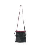 マルニ MARNI レザー ショルダーバッグ ポシェット バイカラー 黒 赤 ブラック レッド SBM90039Q0