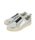 レザー スリッポン スニーカー 37 シルバー JS02