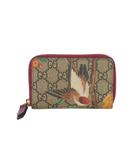 グッチ GUCCI GGスプリーム ティアン ミニウォレット 財布 ラウンドファスナー ベージュ レッド 424897