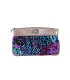 エミリオプッチ EMILIO PUCCI ヴィンテージ アクセサリーポーチ 総柄 レザートリム ラメ ピンク マルチカラー