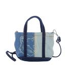 メゾンキツネ MAISON KITSUNE フォックスヘッド ミニ デニム トート ショルダーバッグ 2WAY 青 ブルー
