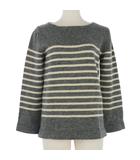 トリココムデギャルソン tricot COMME des GARCONS ボーダー ニット セーター ボートネック 長袖 グレー アイボリー
